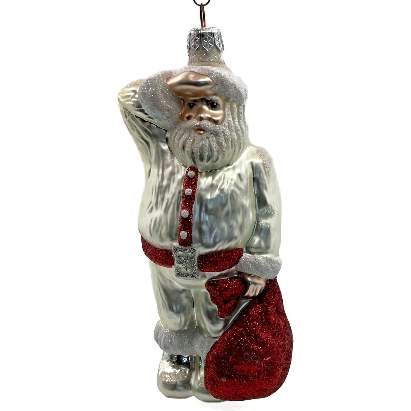Patricia Breen A Santa for Thomas Pearl Red Bag Christmas Tree Ornament