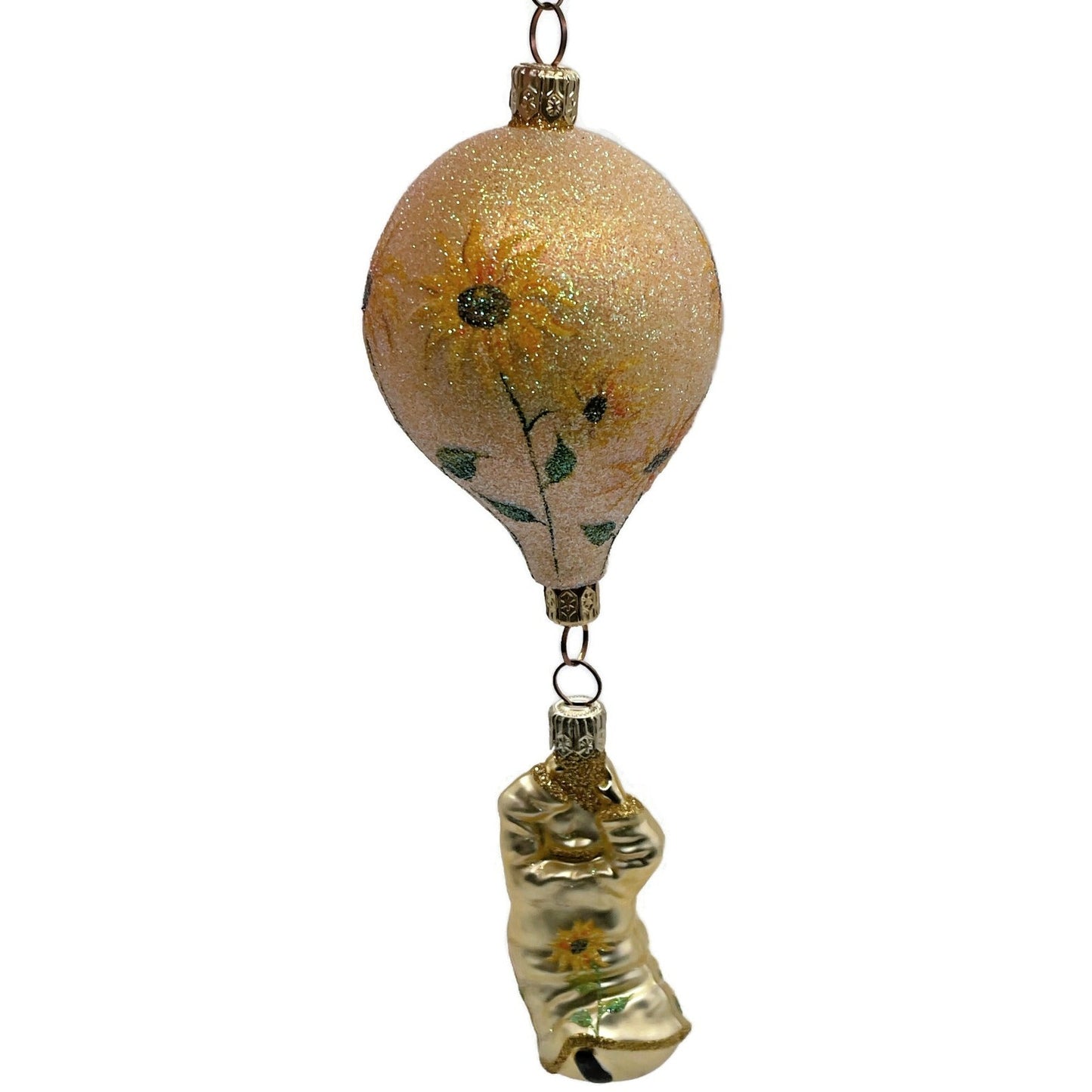 Patricia Breen Into the Blue Santa Claus Sunflowers Spring Christmas Ornament