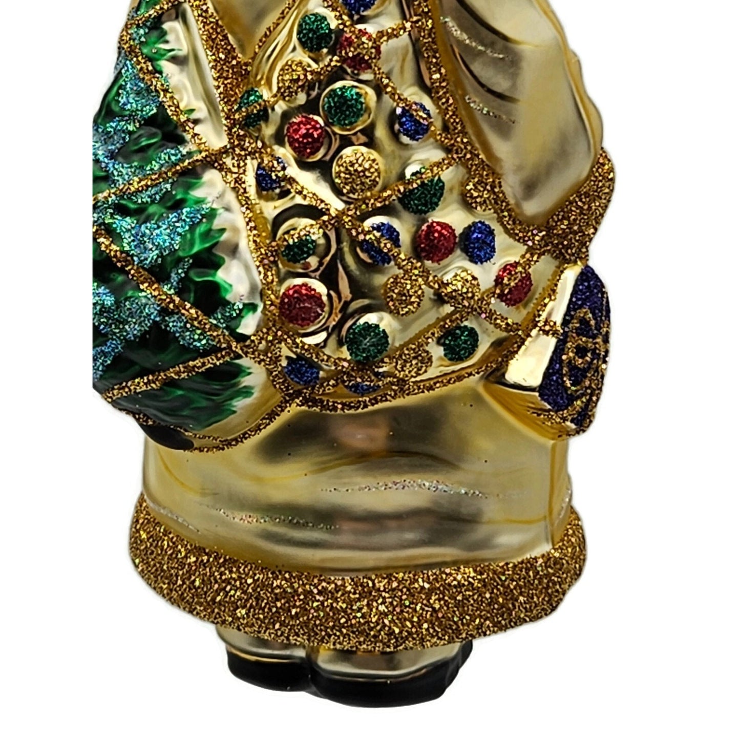 Patricia Breen Portobello Road Santa Gold Gifts Christmas Holiday Tree Ornament