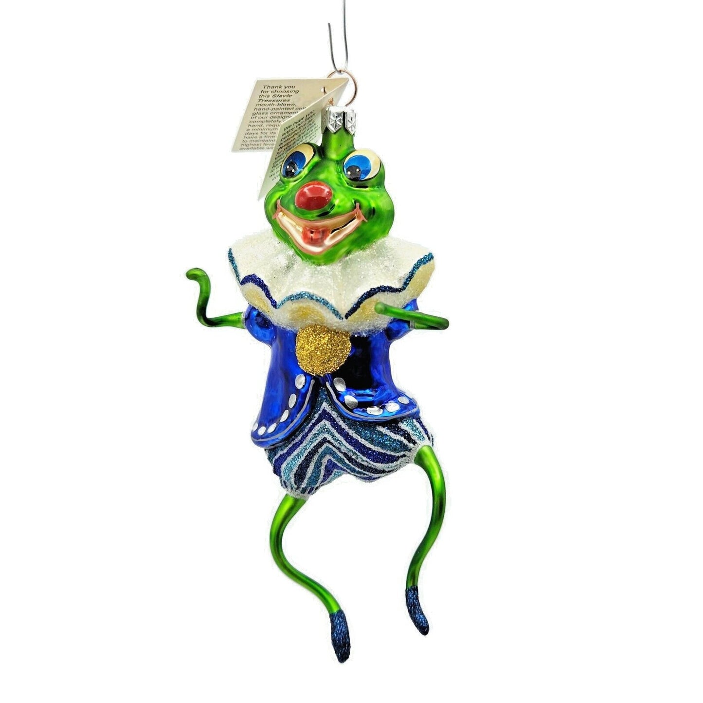 Slavic Treasures Jumping Jester Frog Halloween Christmas Tree Ornament 00402AFB