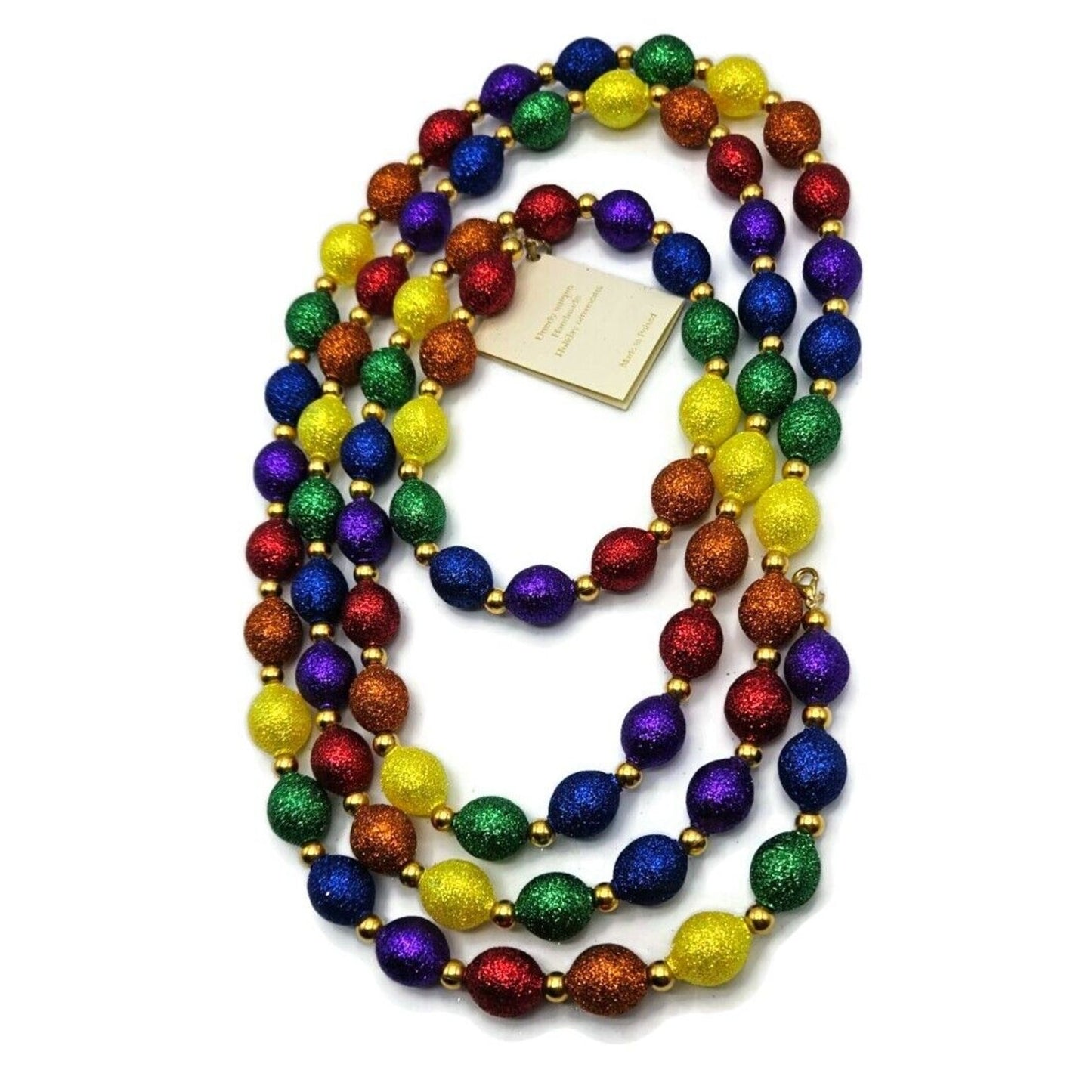 Patricia Breen Garland 2 Decorate Rainbow Christmas Holiday Bead Decoration