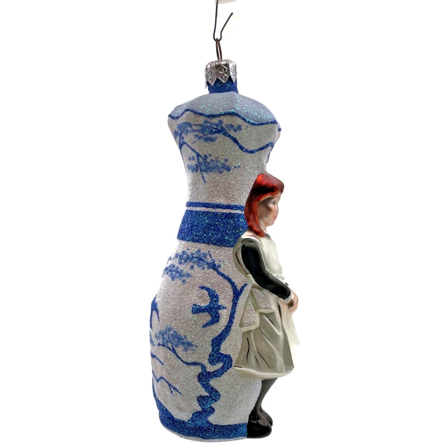 Patricia Breen Girl with Vase Boits Daughter Chinoiserie Christmas Tree Ornament