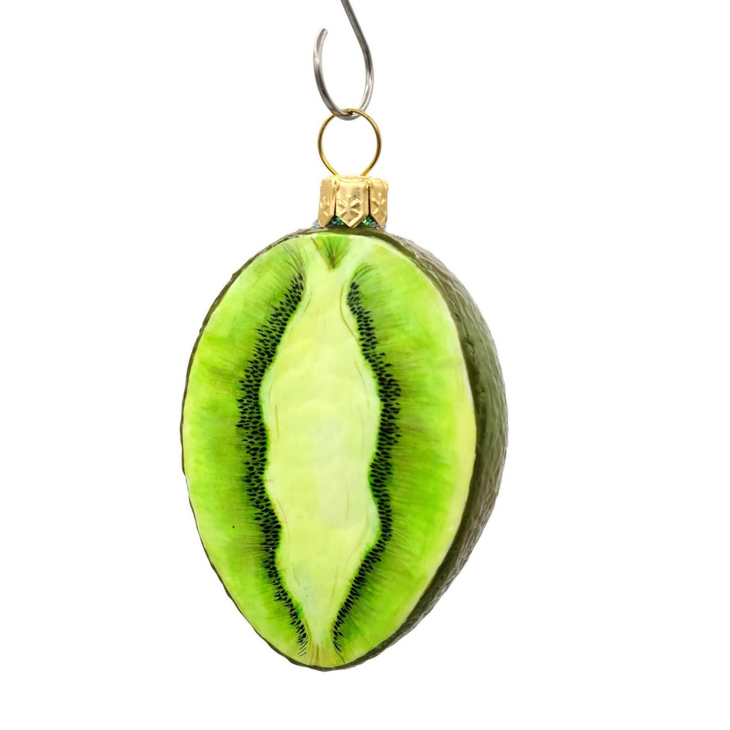 Patricia Breen Demi Egg Kiwi Green Velvet Fruit Food Holiday Ornament