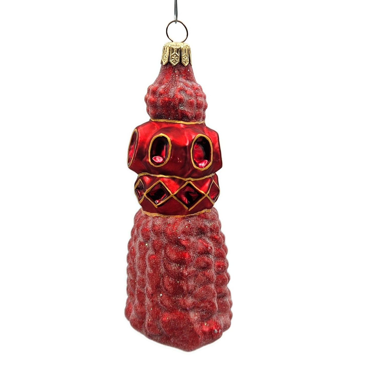 Christopher Radko Fancy Fringe Red Easter Spring Holiday Ornament 96-006-0
