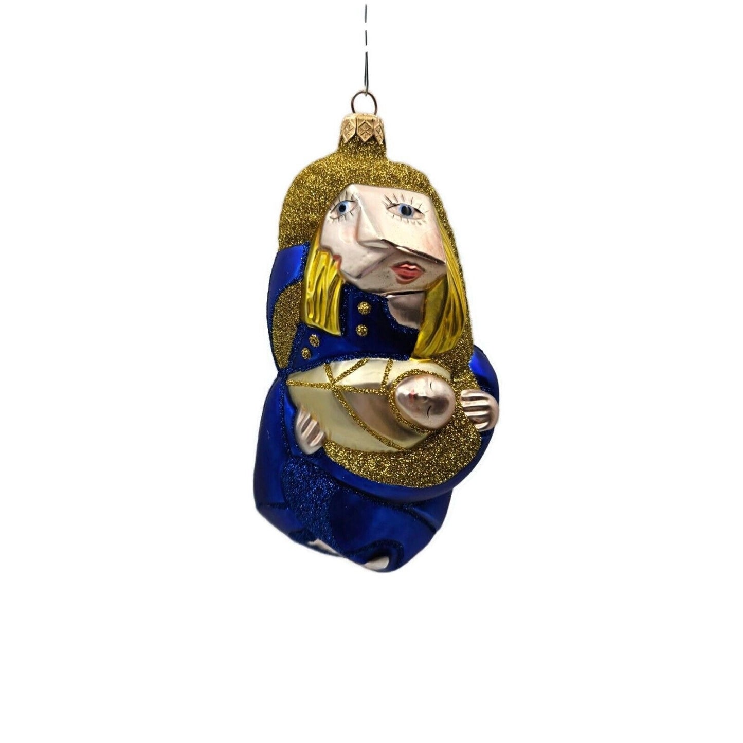 Patricia Breen Madonna for Pablo Blue Baby Jesus Christmas Holiday Tree Ornament