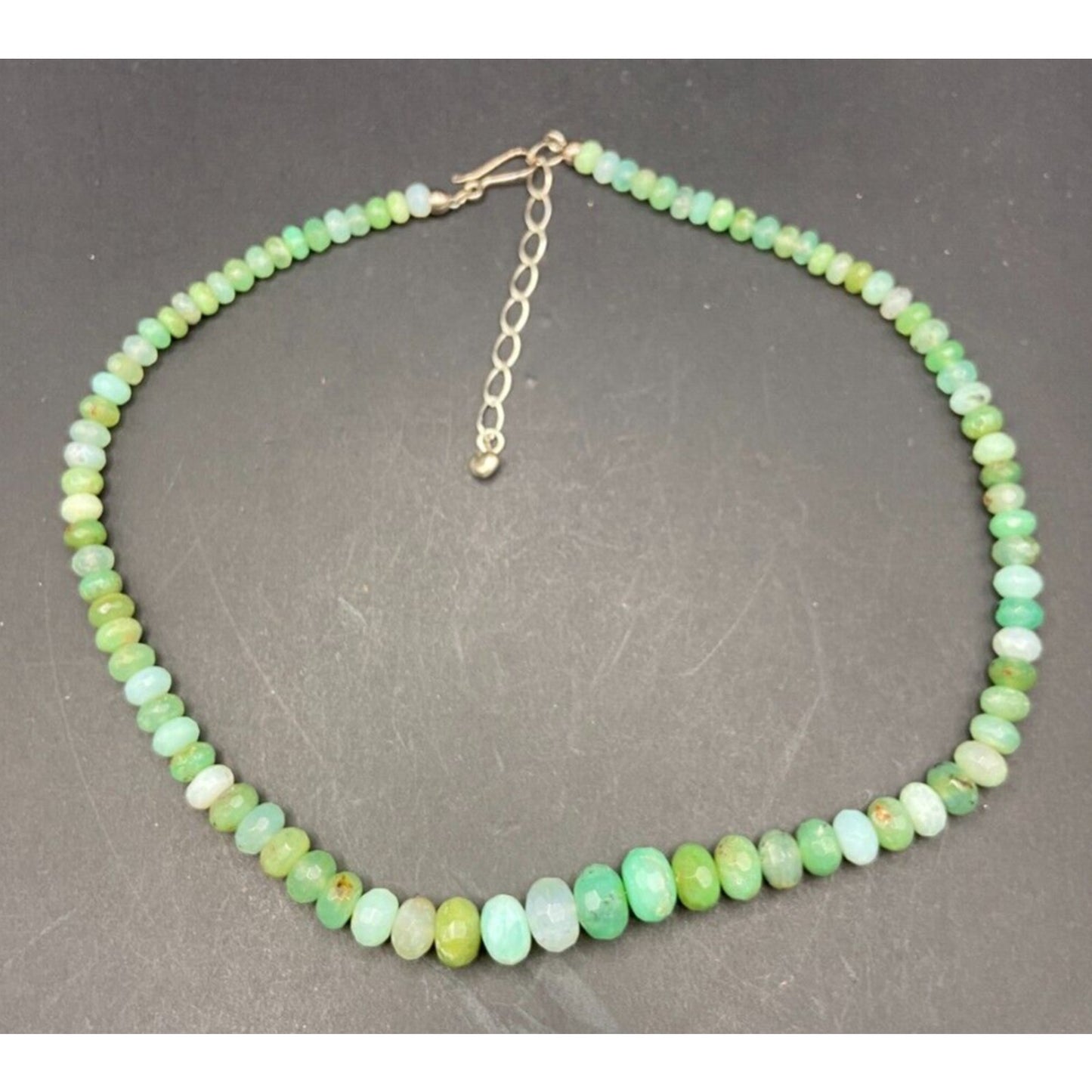 Aqua Rondelle Beaded Necklace Mine Finds By Jay King Chrysoprase Graduated