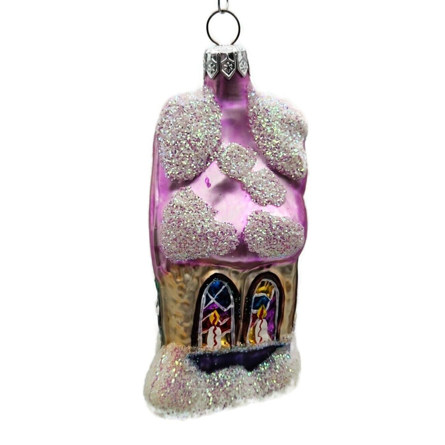 Christopher Radko Midnight Mass Pink Purple Chapel Christmas Ornament 94-913-2