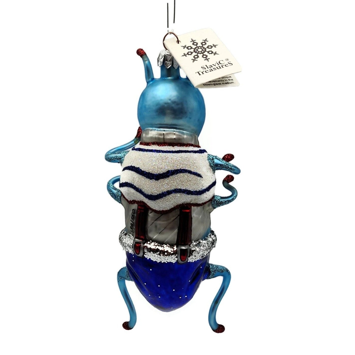 Slavic Treasures Whopper Hopper Blue Bug Halloween Tree Ornament 99-154-B-FB