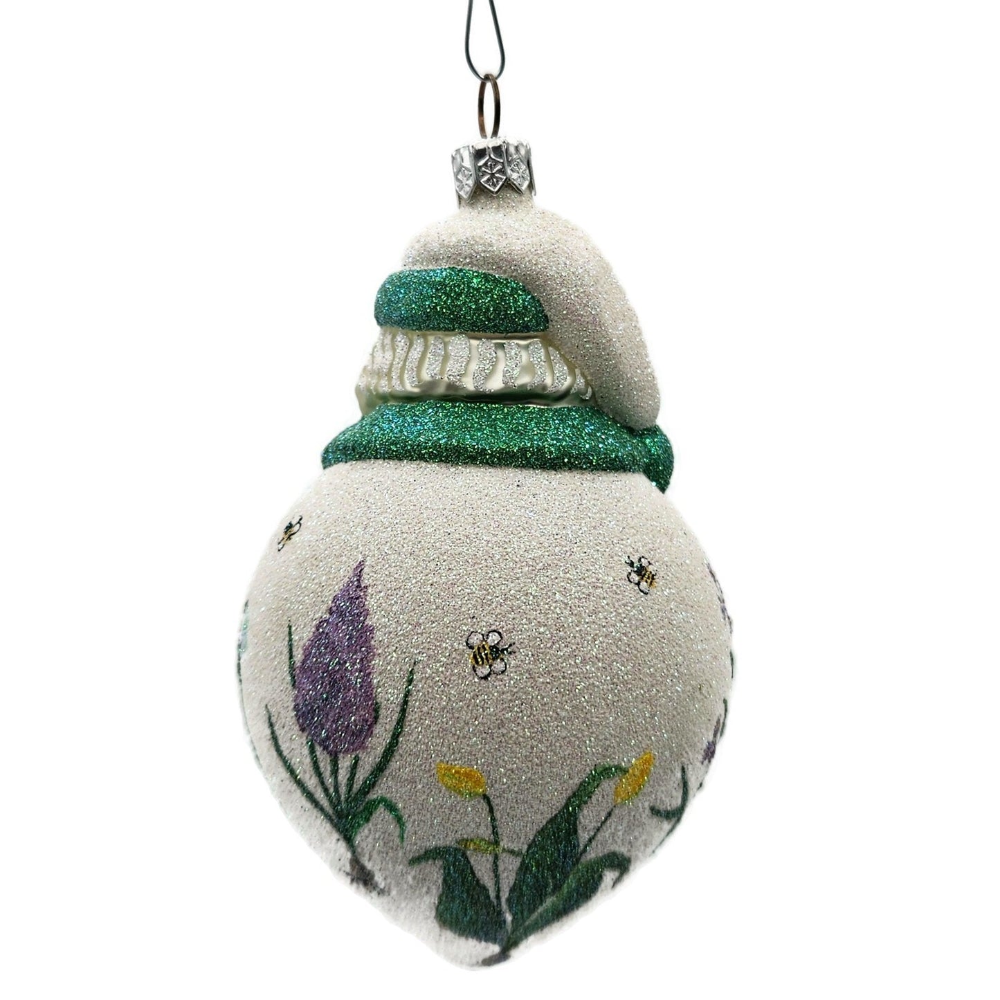 Patricia Breen Santa Poeticus Day Flowers Bees Pearl Spring Christmas Ornament
