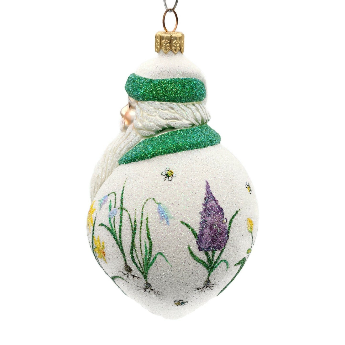 Patricia Breen Santa Poeticus Day Flowers Bees Pearl Spring Christmas Ornament