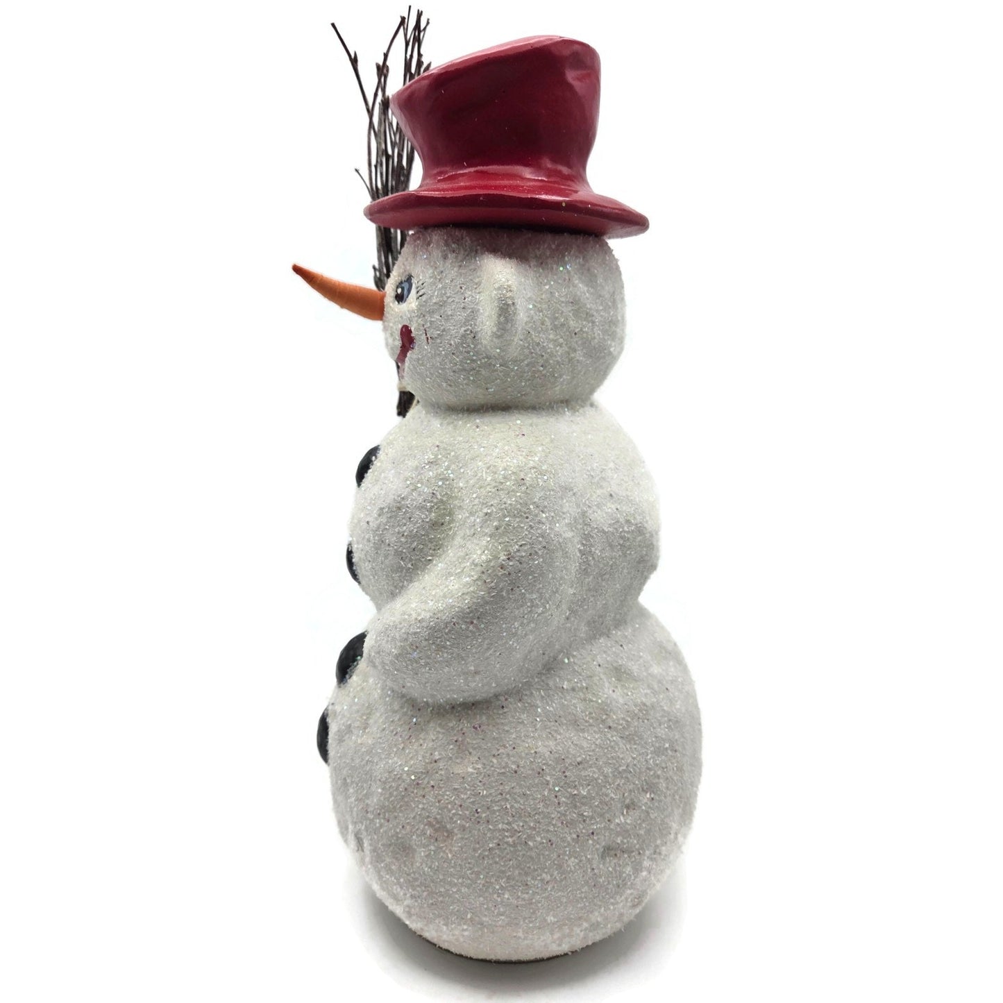 Ino Schaller Christopher Radko Snowman Red Hat Christmas Candy Container 1998