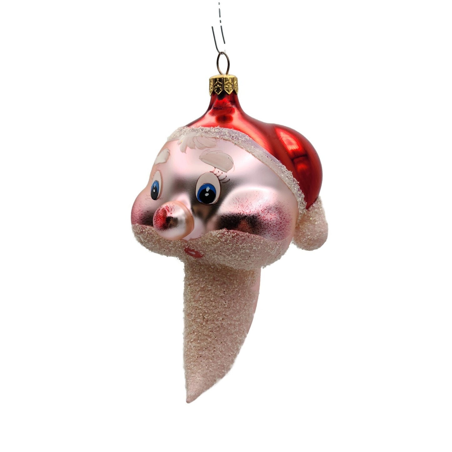 Christopher Radko Cheeky St. Nick Pink Italian Christmas Tree Ornament 95-274-0