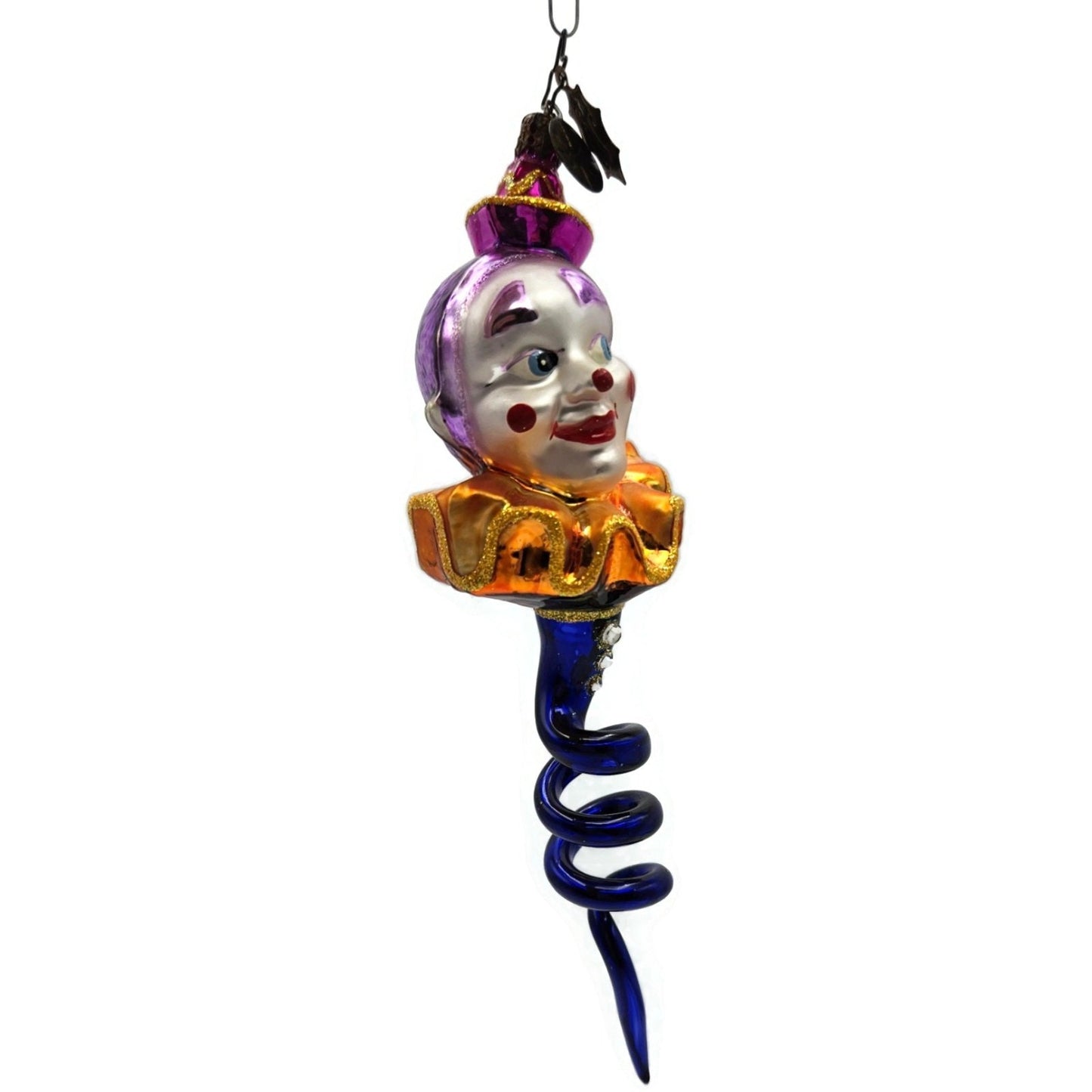 Christopher Radko Clown Snake Corkscrew Spring Twist Halloween Ornament