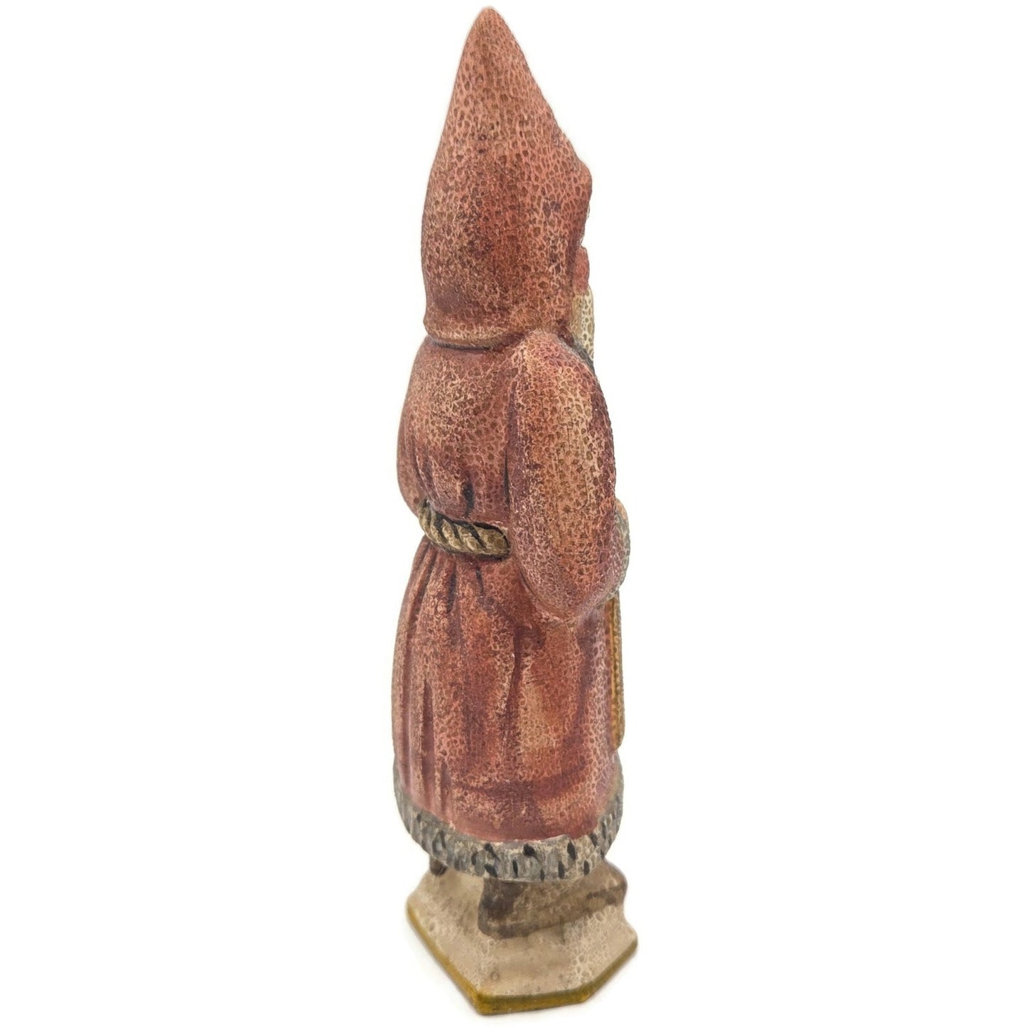 Vaillancourt Vaillancourt Belsnickel with Holly Sack Chalkware Folk Art Figurine