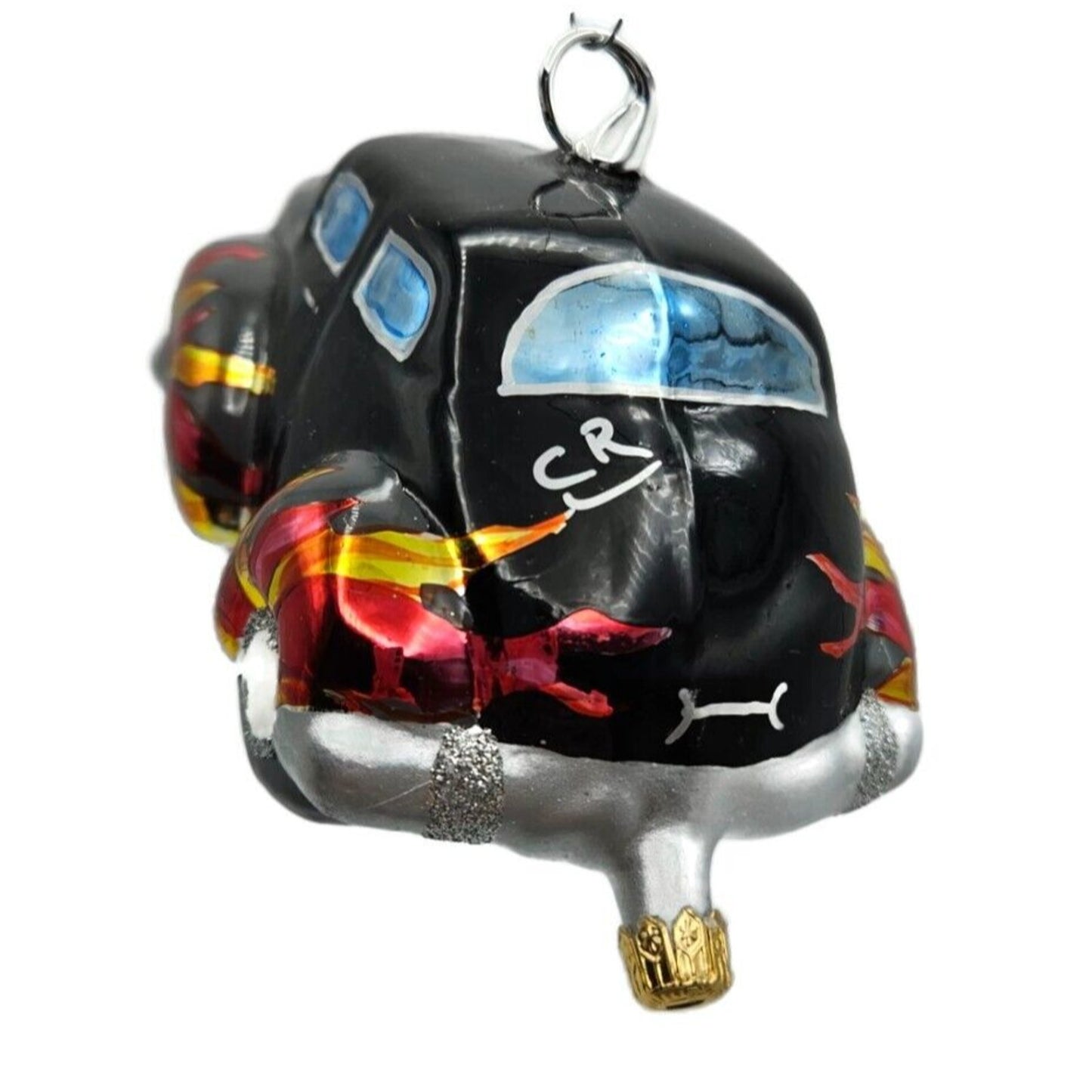 Christopher Radko Hot Wheels Black Hot Rod Car Christmas Tree Ornament 98-1420