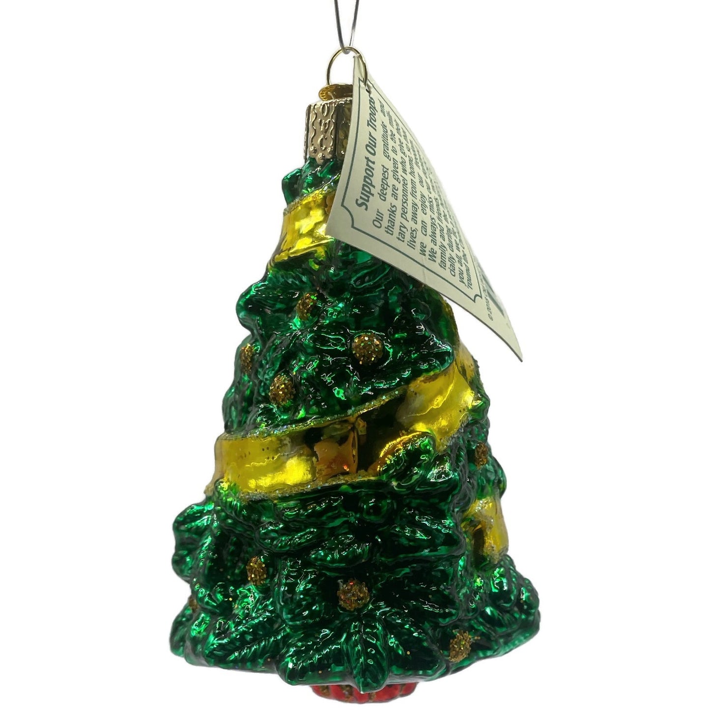 Support Our Troops Yellow Ribbon Military Old World Christmas Tree Ornament OWC
