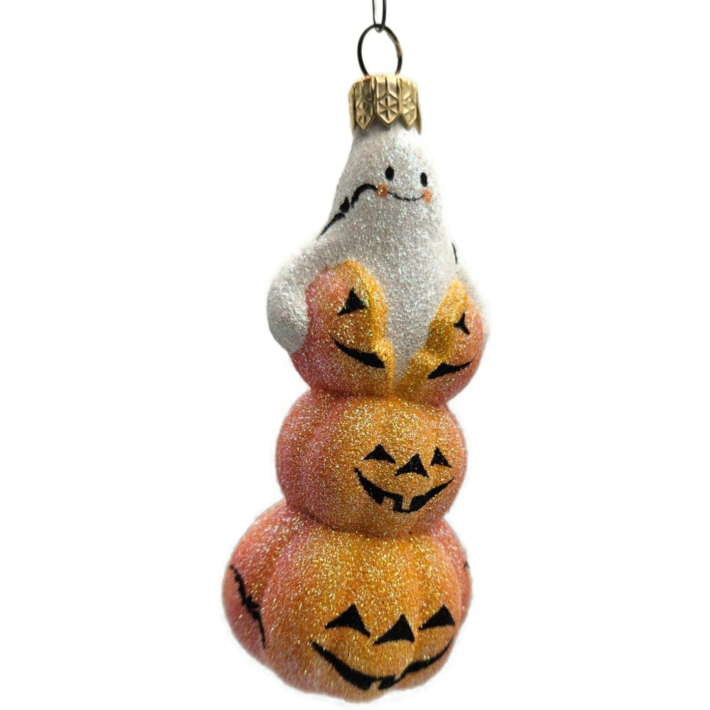 Patricia Breen Oooooohhhhhh Ghost Orange Pearl Halloween Christmas Ornament