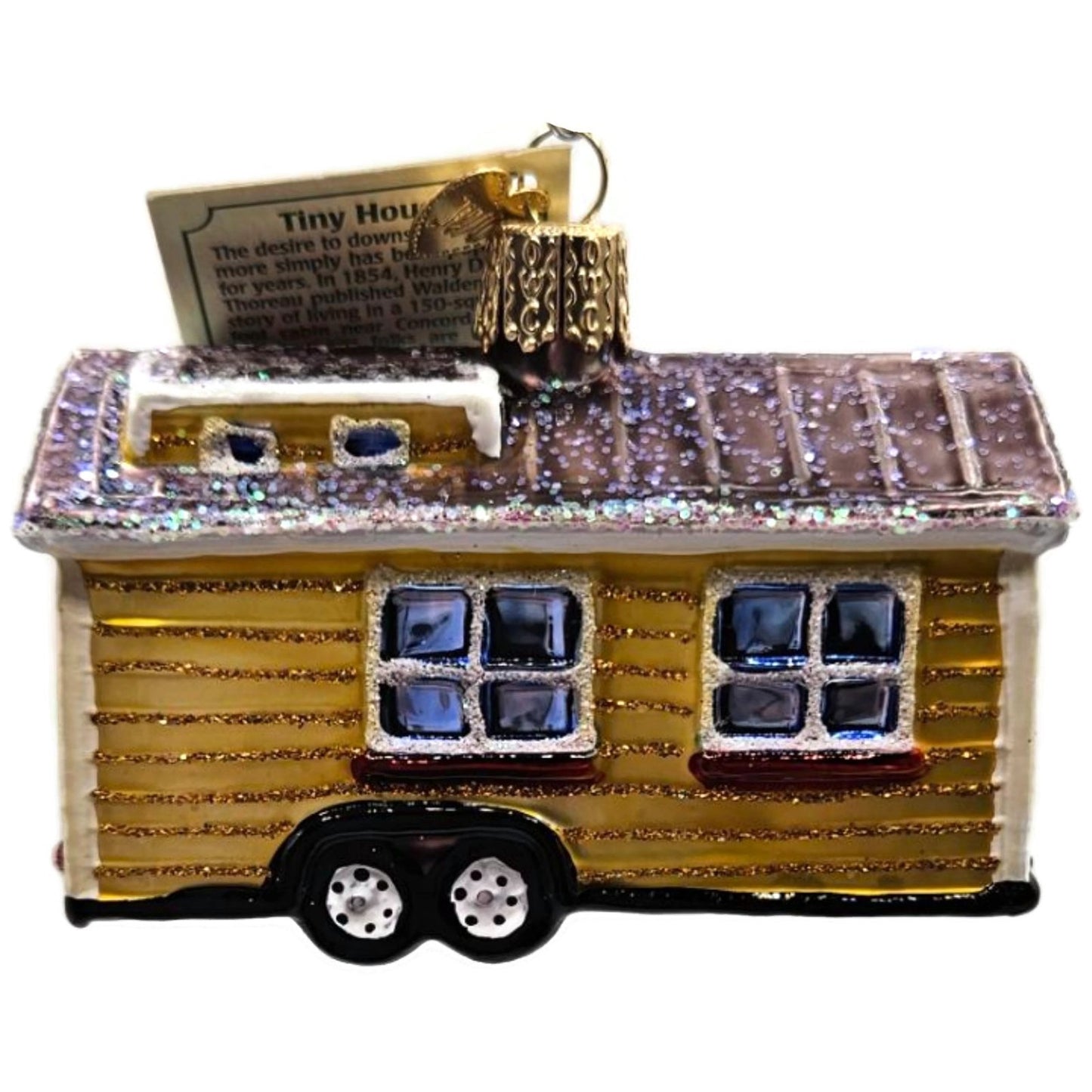 Tiny House Ornament OWC Home Old World Christmas Holiday Tree Decoration