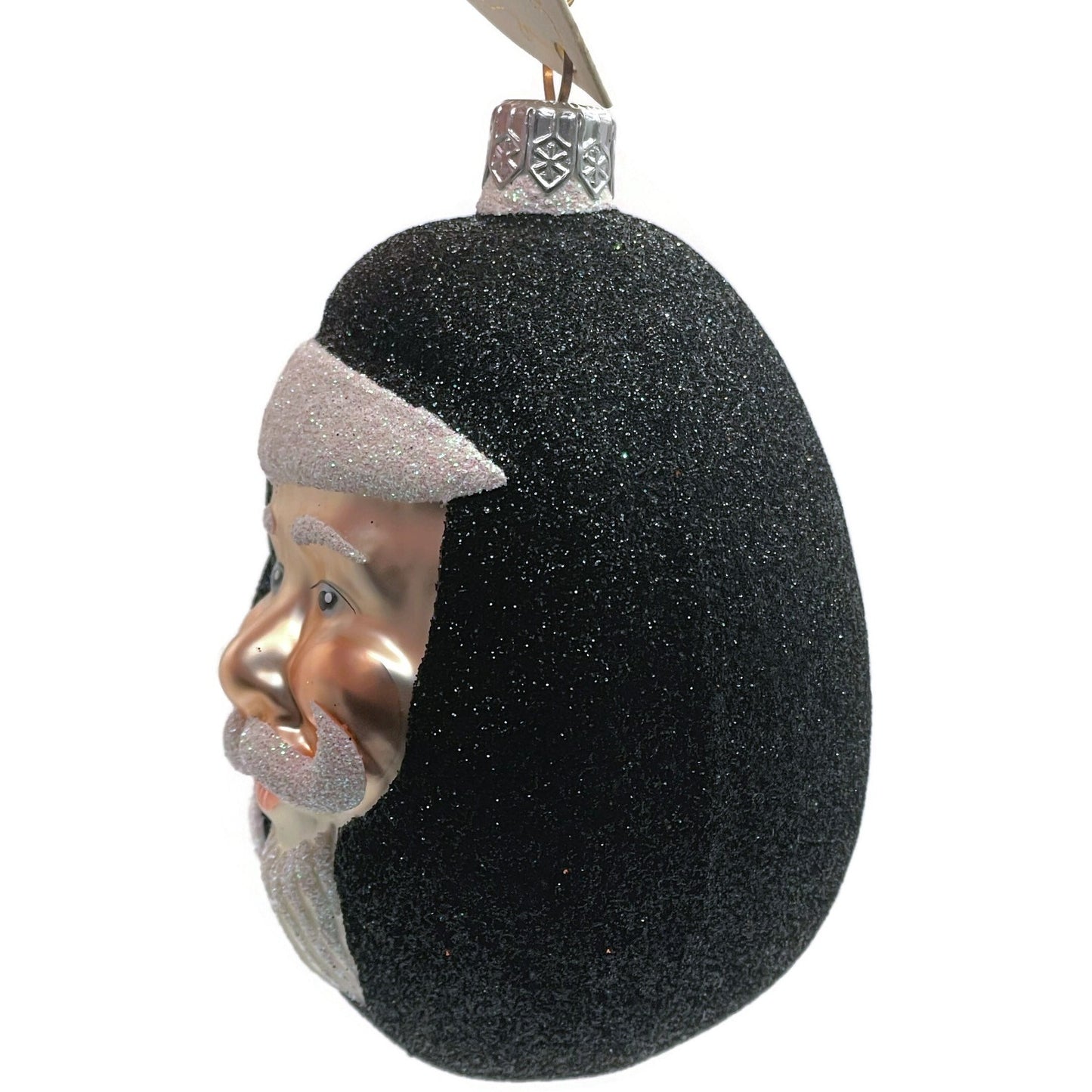 Patricia Breen Jelly Bean Santa Claus Black Glittered Easter Christmas Ornament