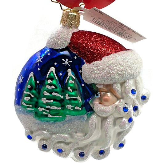 Christopher Radko Ornament Christmas Village Santa Claus Gem Christmas Decor
