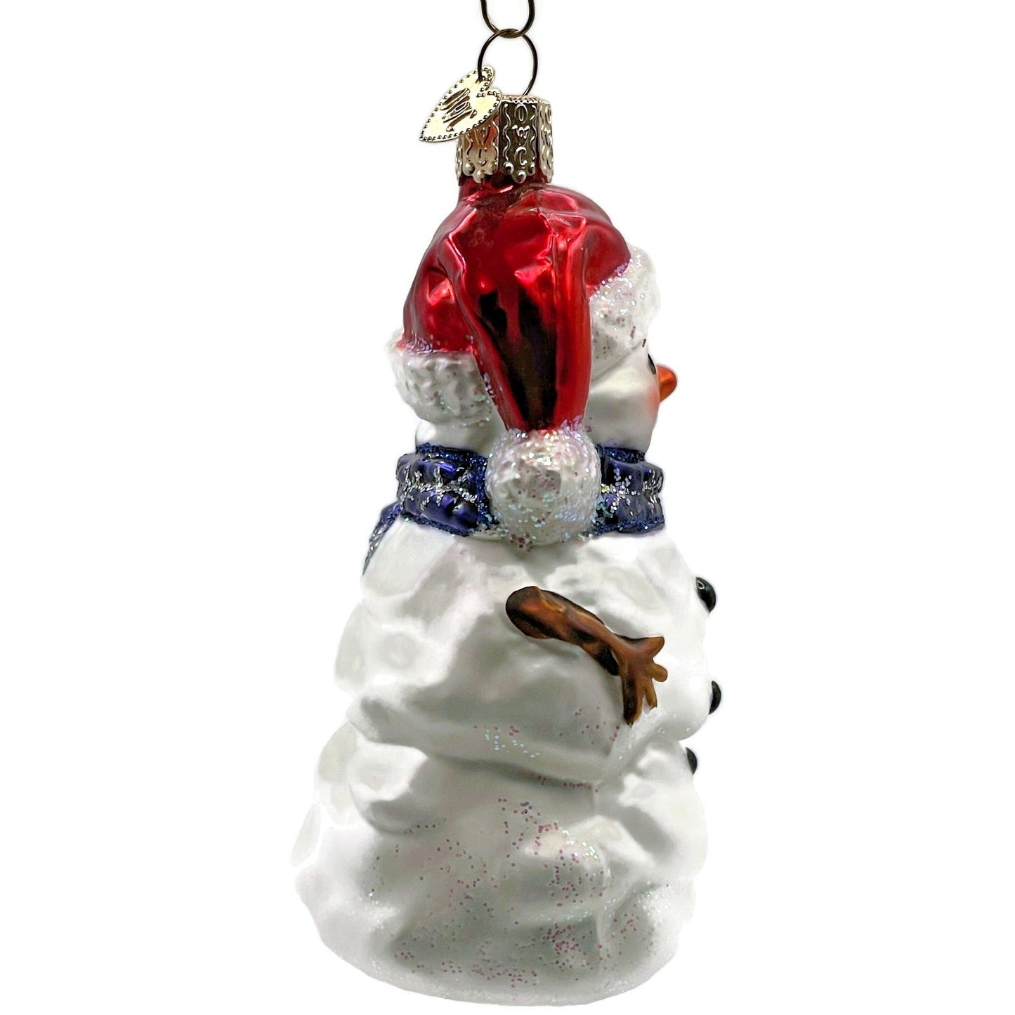 Happy Snowman Red Hat Blue Scarf Winter Old World Christmas Tree Ornament OWC