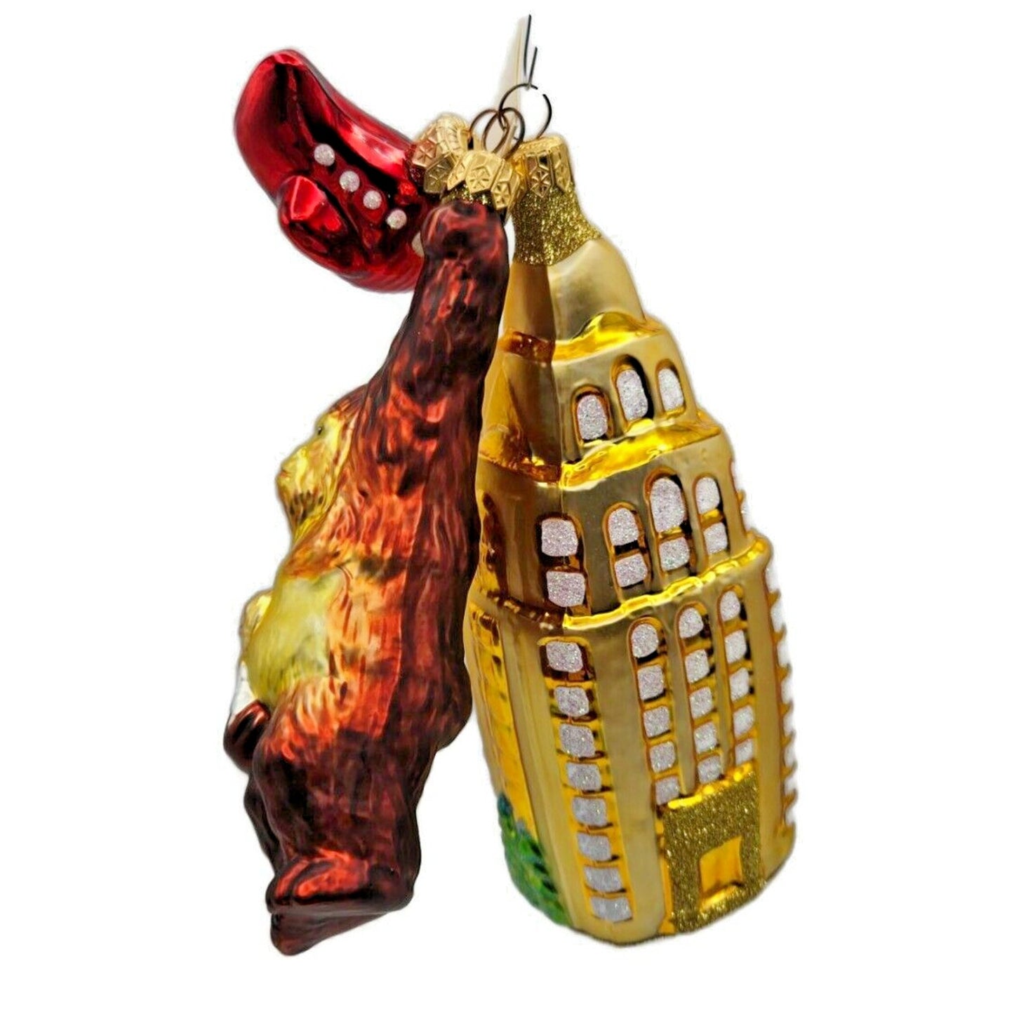 Patricia Breen Manhattan Ape Gold Red Plane King Kong Christmas Tree Ornament