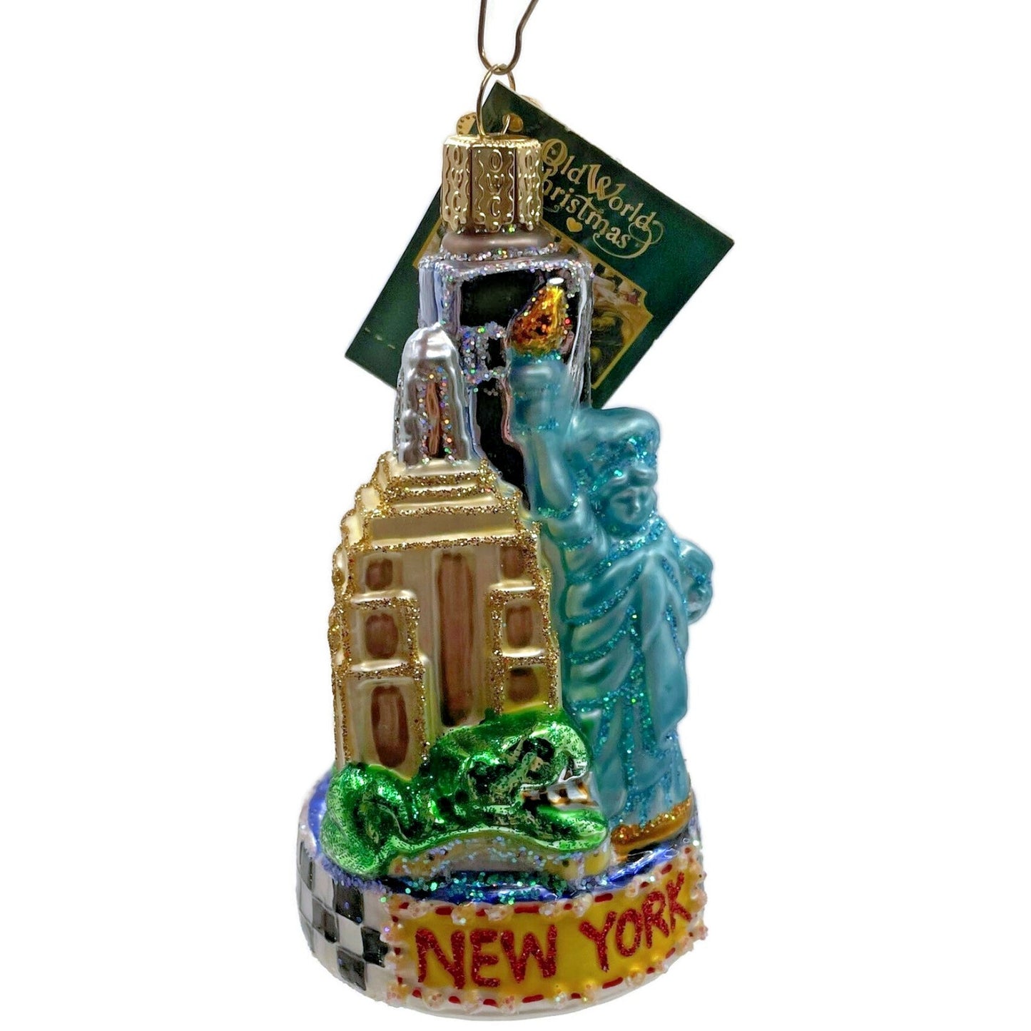 New York City Statue Of Liberty World Trade Ctr OWC Old World Christmas Ornament