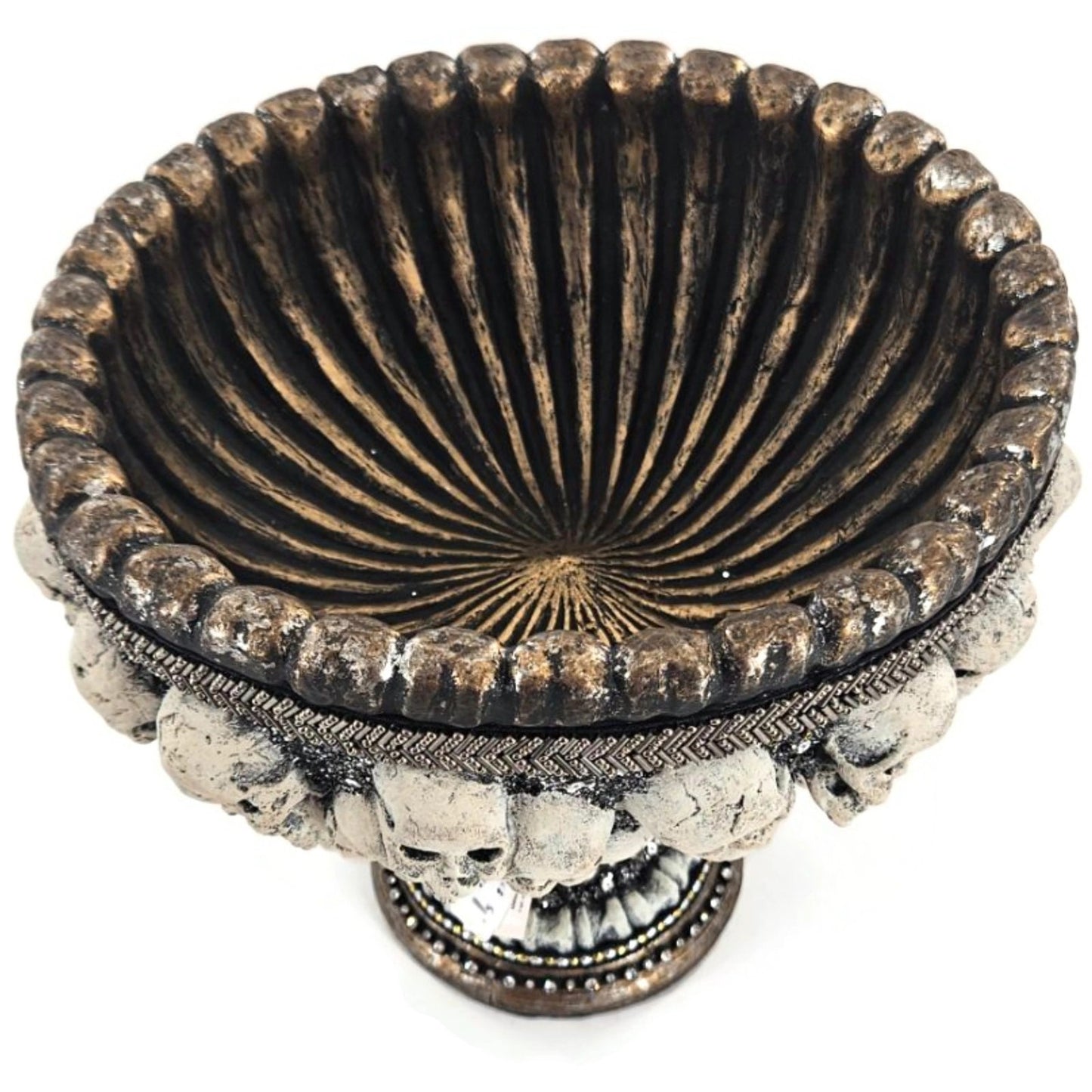 Katherine’s Collection Shakesfeare Skull Bowl Halloween Decor Gothic Centerpiece