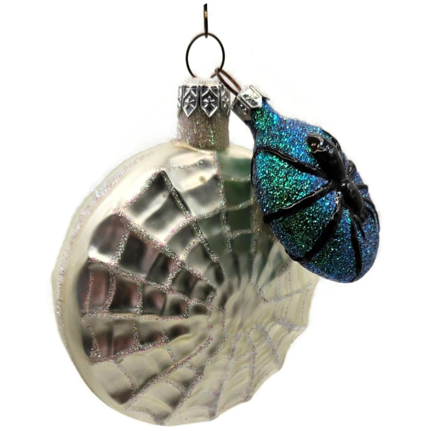 Patricia Breen Victorian Spider Web Pearl Black Halloween Christmas Ornament