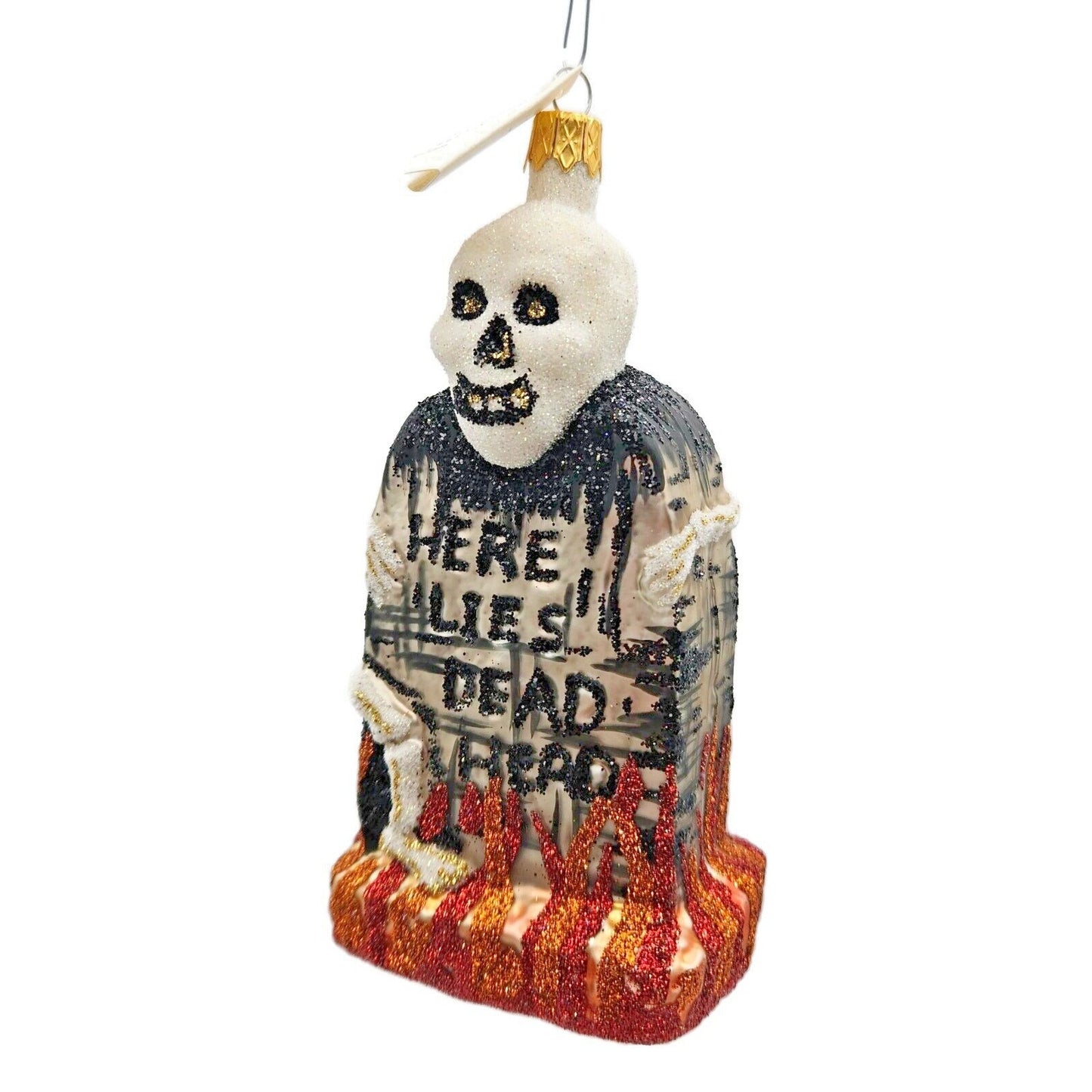 Larry Fraga Graveyard Marker Skeleton Halloween Christmas Tree Ornament 5961