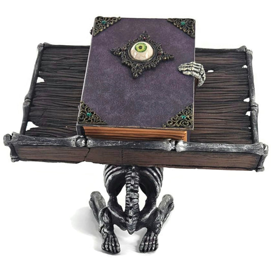 Katherine’s Collection Halloween Skeleton Spell Book Stand Gothic Home Decor