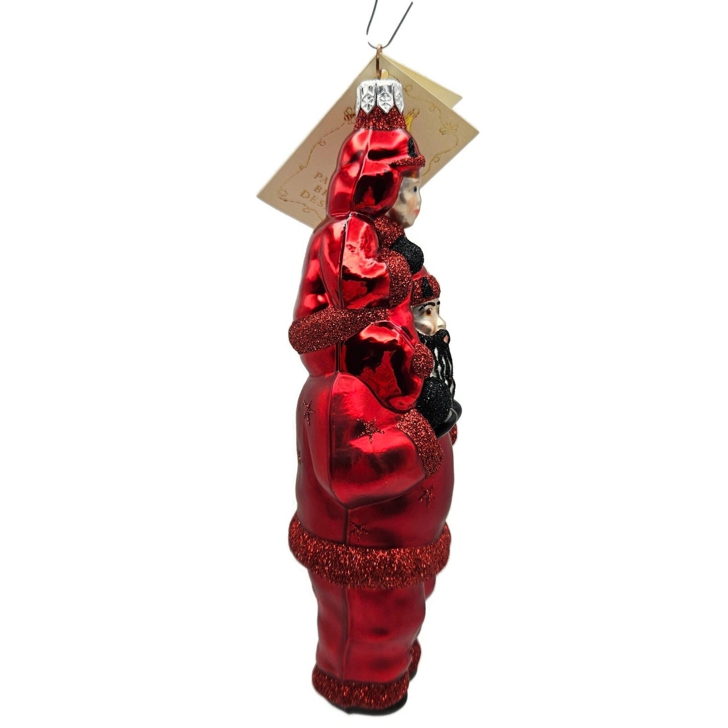 Patricia Breen Carry Me Santa Claus Devils Stars Red Halloween Tree Ornament