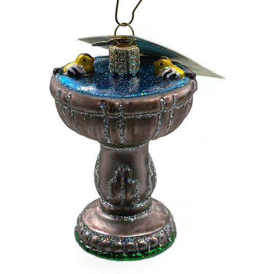 Birdbath Ornament Garden Floral Spring Christmas Tree OWC Old World Christmas