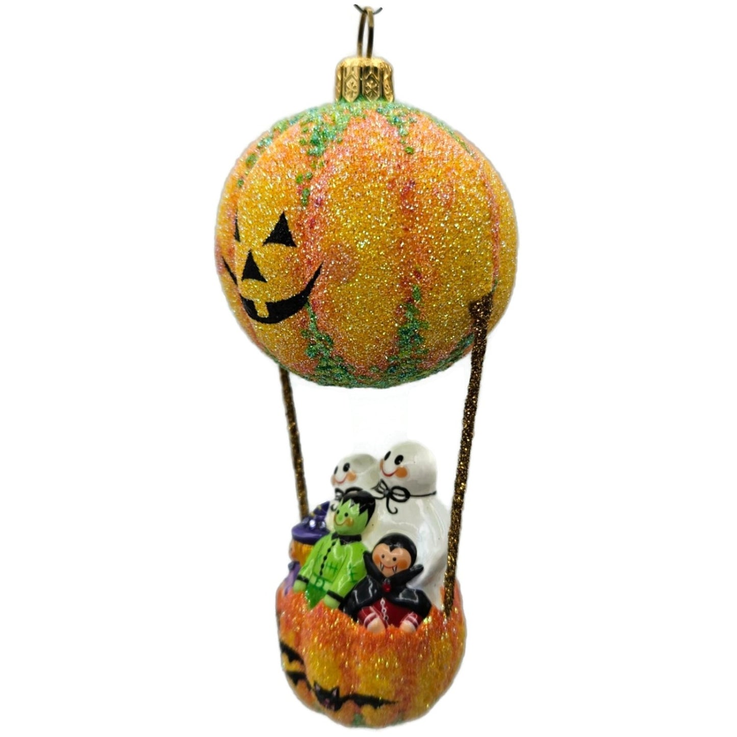 Patricia Breen Sweet Seekers Orange Pumpkin Travel Halloween Tree Ornament
