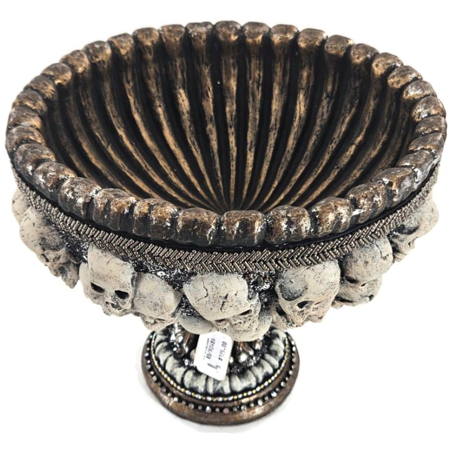 Katherine’s Collection Shakesfeare Skull Bowl Halloween Decor Gothic Centerpiece