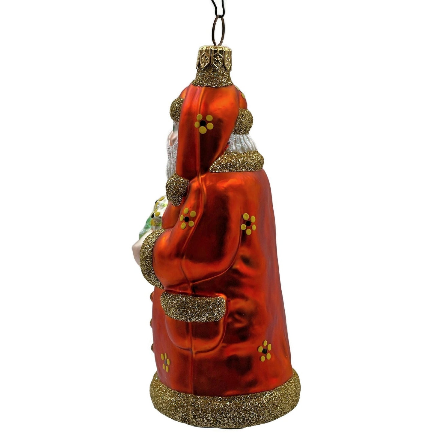 Patricia Breen Trustee Garden Santa Claus Daisies Spring Christmas Tree Ornament