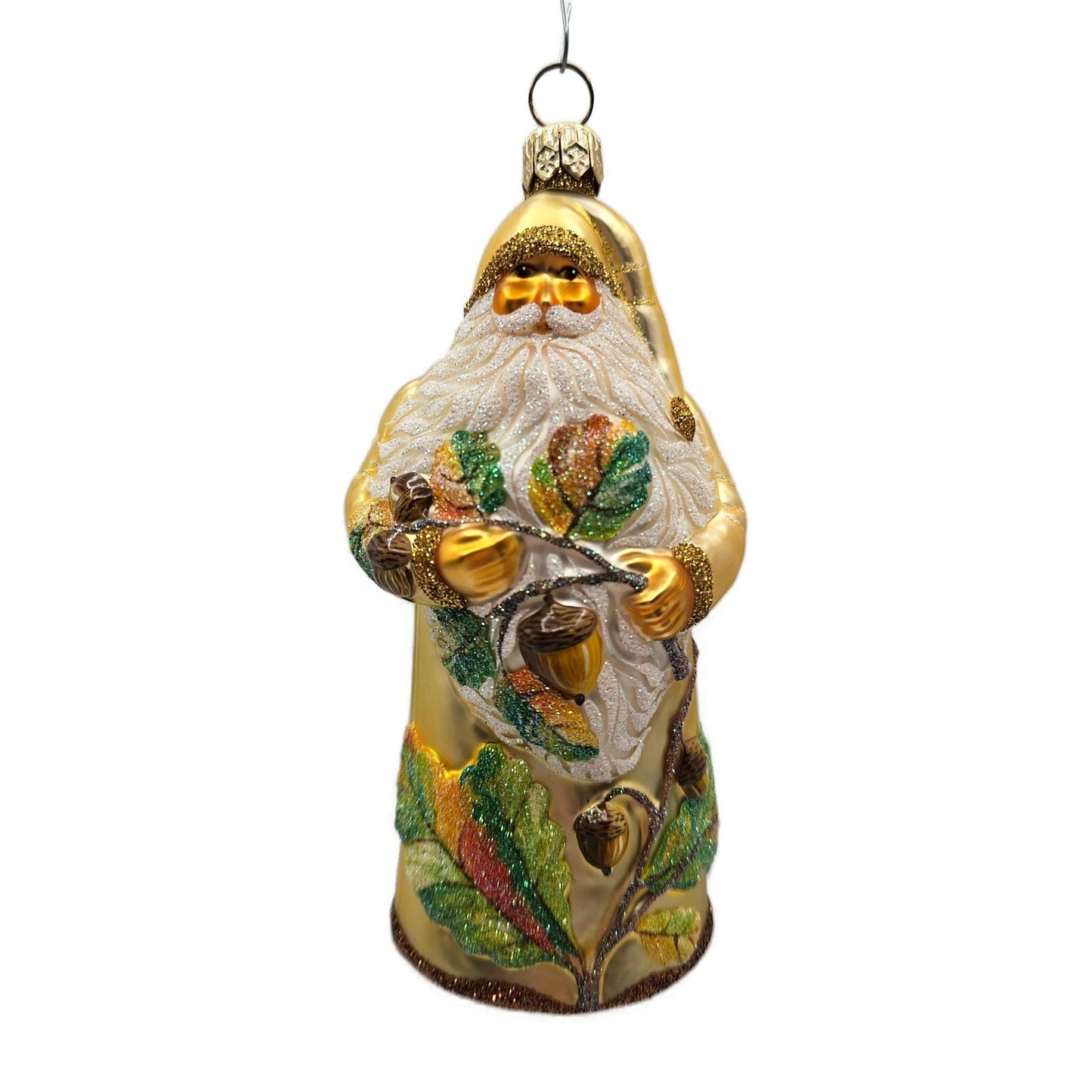 Patricia Breen From Little Acorns Gold Santa Claus Fall Christmas Tree Ornament