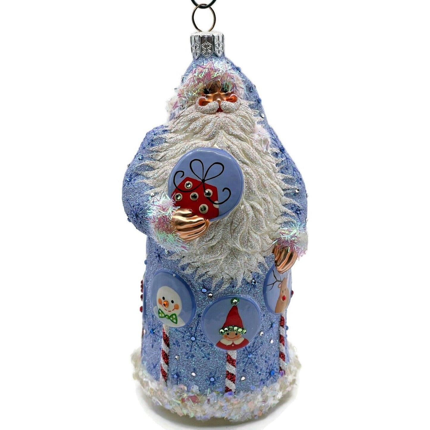 Patricia Breen Signet Santa Christmas Icons Peppermint Christmas Tree Ornament