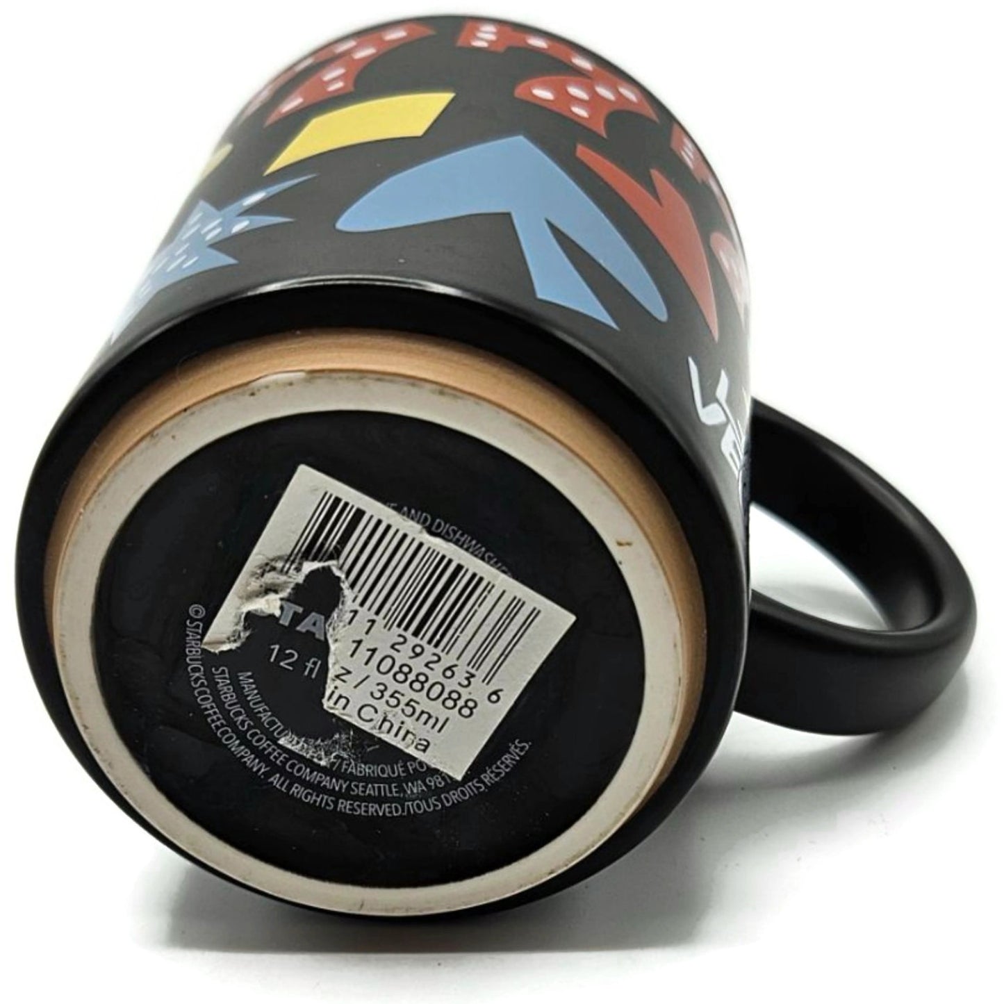 Starbucks Las Vegas Lucky 777 Casino Cards Black Coffee Cup Mug 12 fl oz