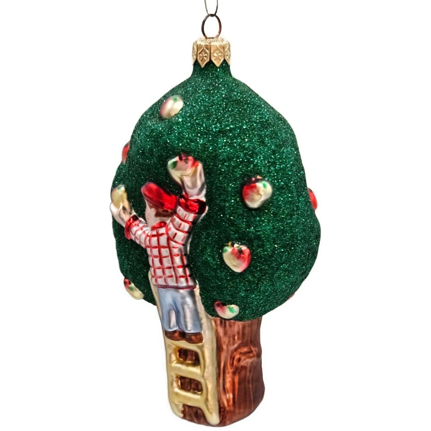 Patricia Breen Apple Tree Boy Glittered Tree Red Shirt Summer Christmas Ornament