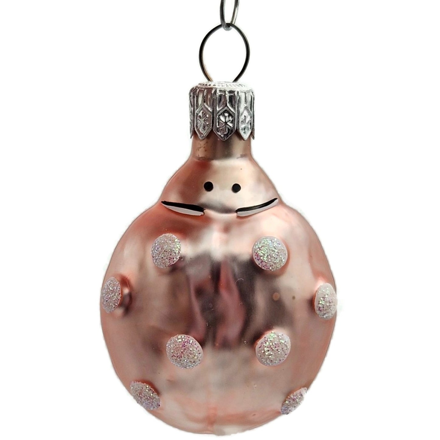Patricia Breen Ladybug Pink White Polka Dots Bug Spring Christmas Tree Ornament