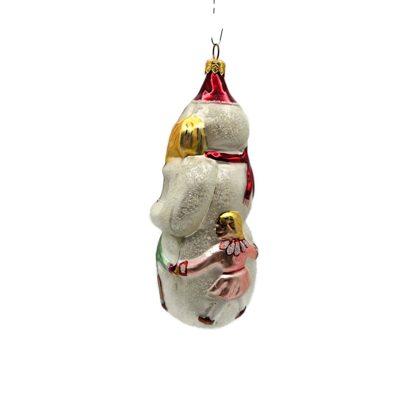 Christopher Radko Snow Dancing Blown Glass Christmas Holiday Tree Ornament 1994