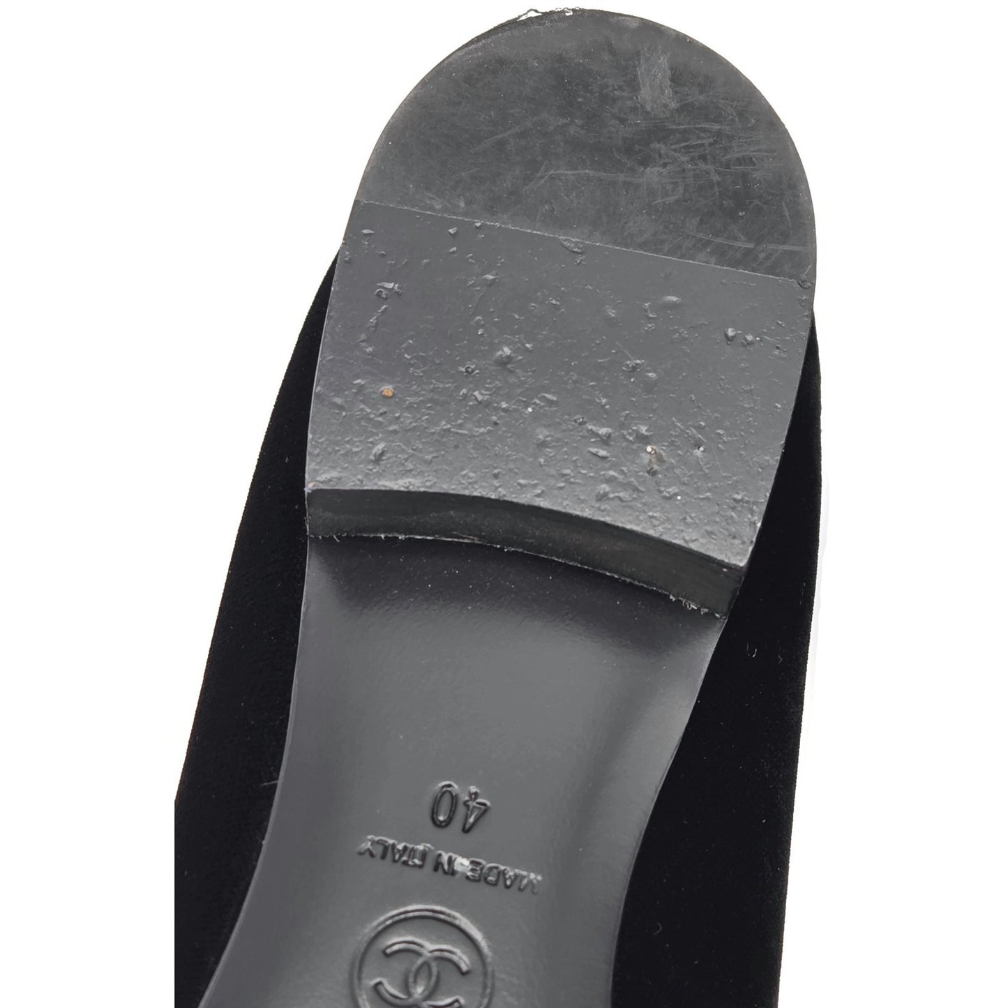 Chanel Velvet Lion Loafers Black Coco EU Size 40 US Size 10 with Box 2 Dust Bags