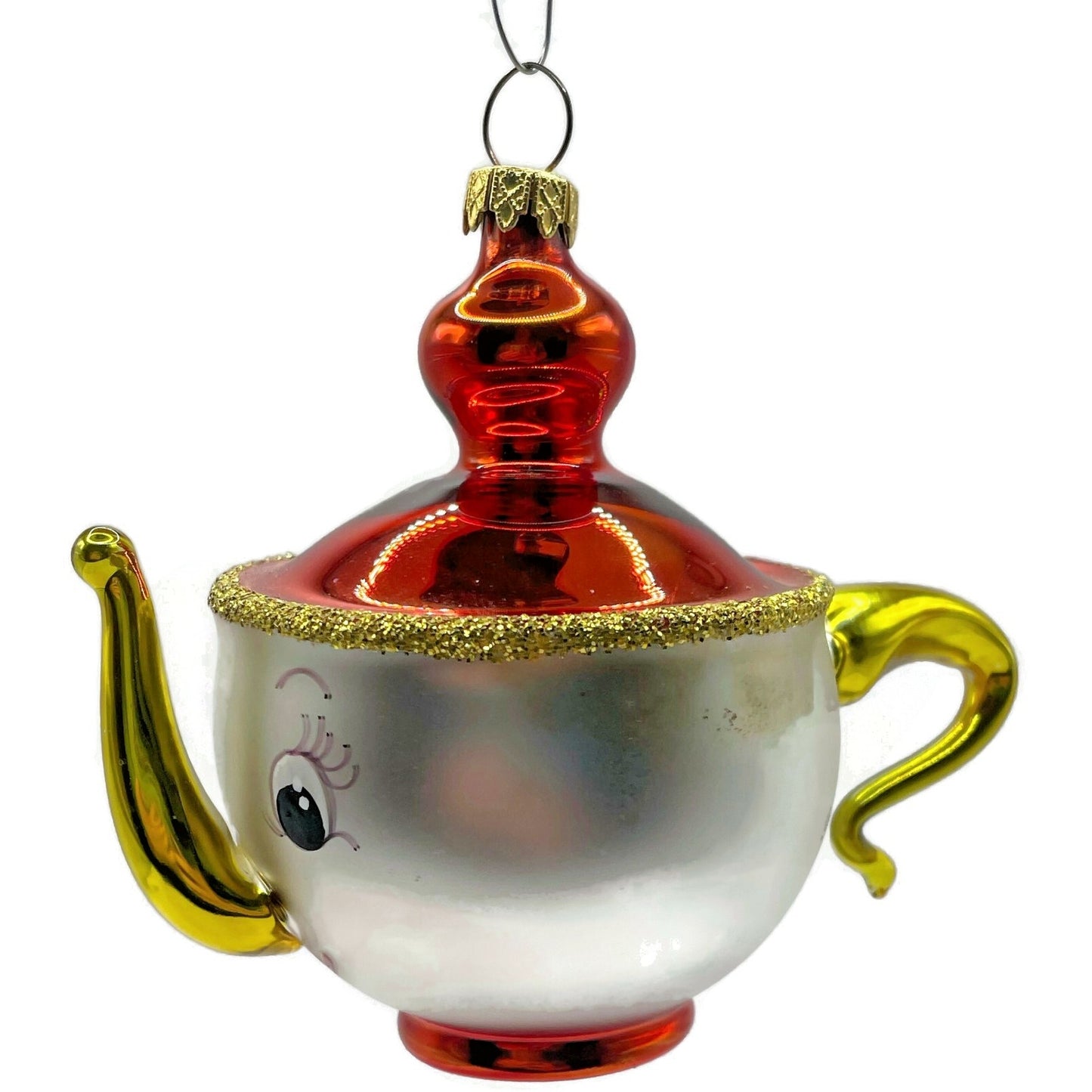 Christopher Radko Tea And Sympathy Italian Glass Christmas Tree Ornament