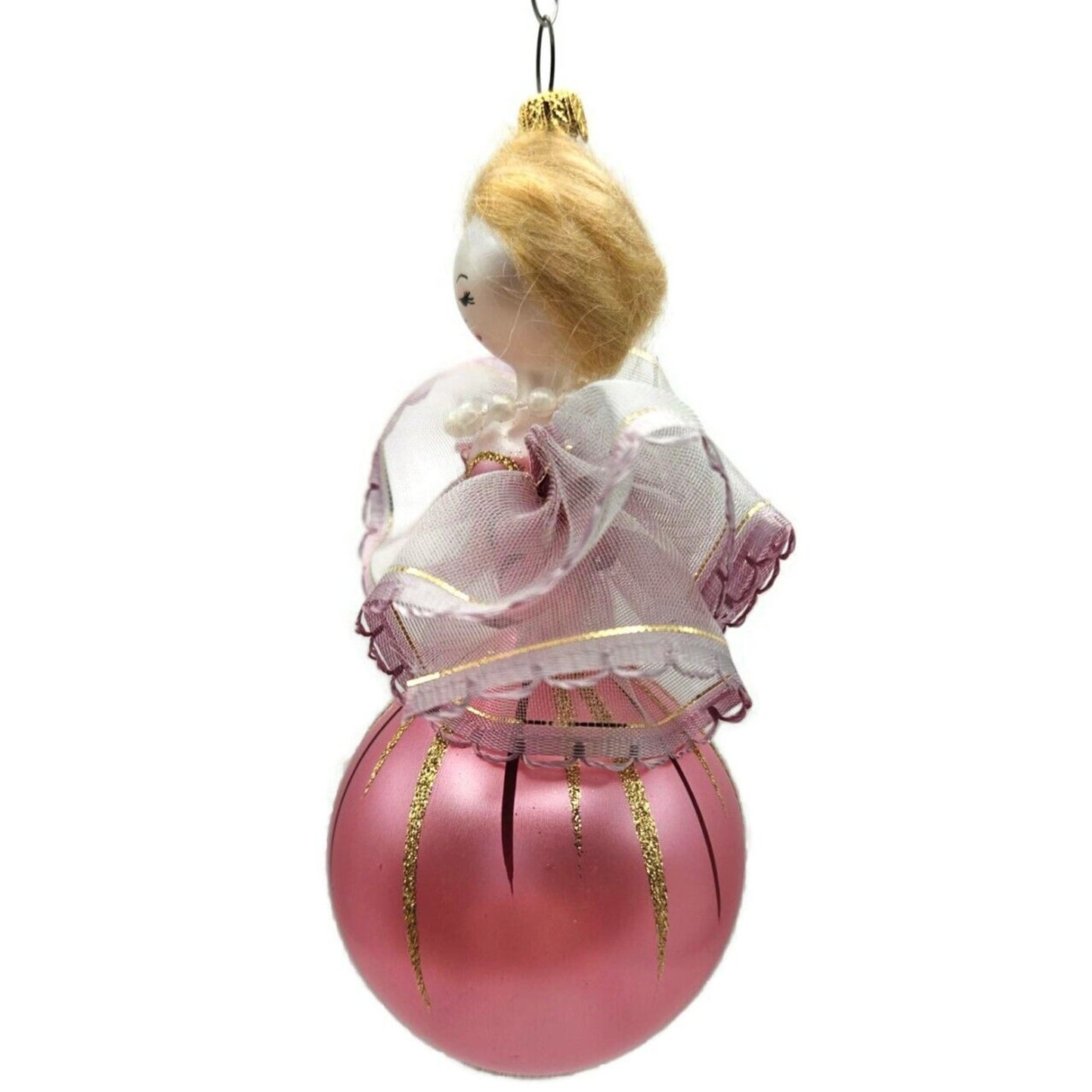 Soffieria De Carlini Lady Fancy Pink Dress Italian Christmas Tree Ornament