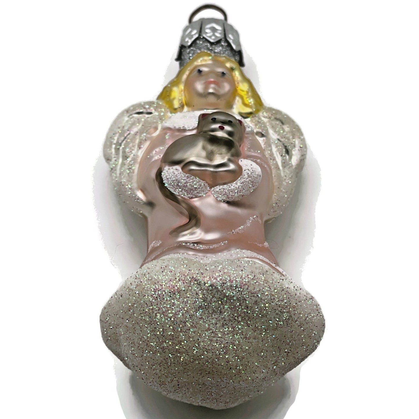 Patricia Breen Quartet of Angels Pastel Kitten Pearl Pink Christmas Ornament