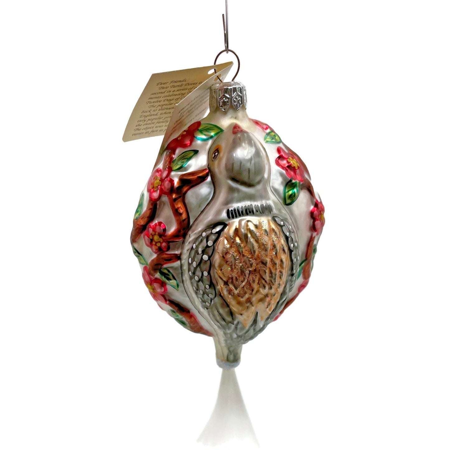 Christopher Radko Two Turtle Doves 12 Days Of Christmas Tree Ornament 5308