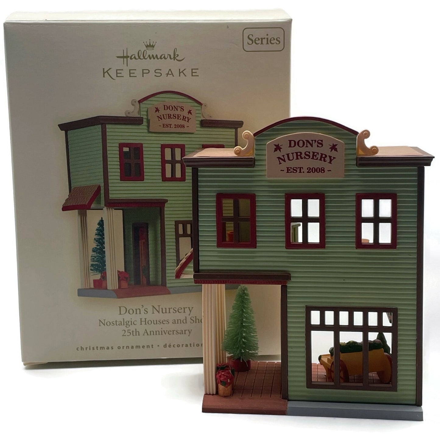 Hallmark Dons Nursery 2008 25th Anniversary Christmas Keepsake Ornament House