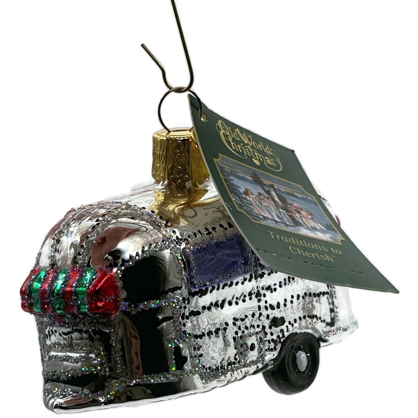 Vintage Camping Trailer Ornament Old World Christmas Holiday Tree OWC 46053