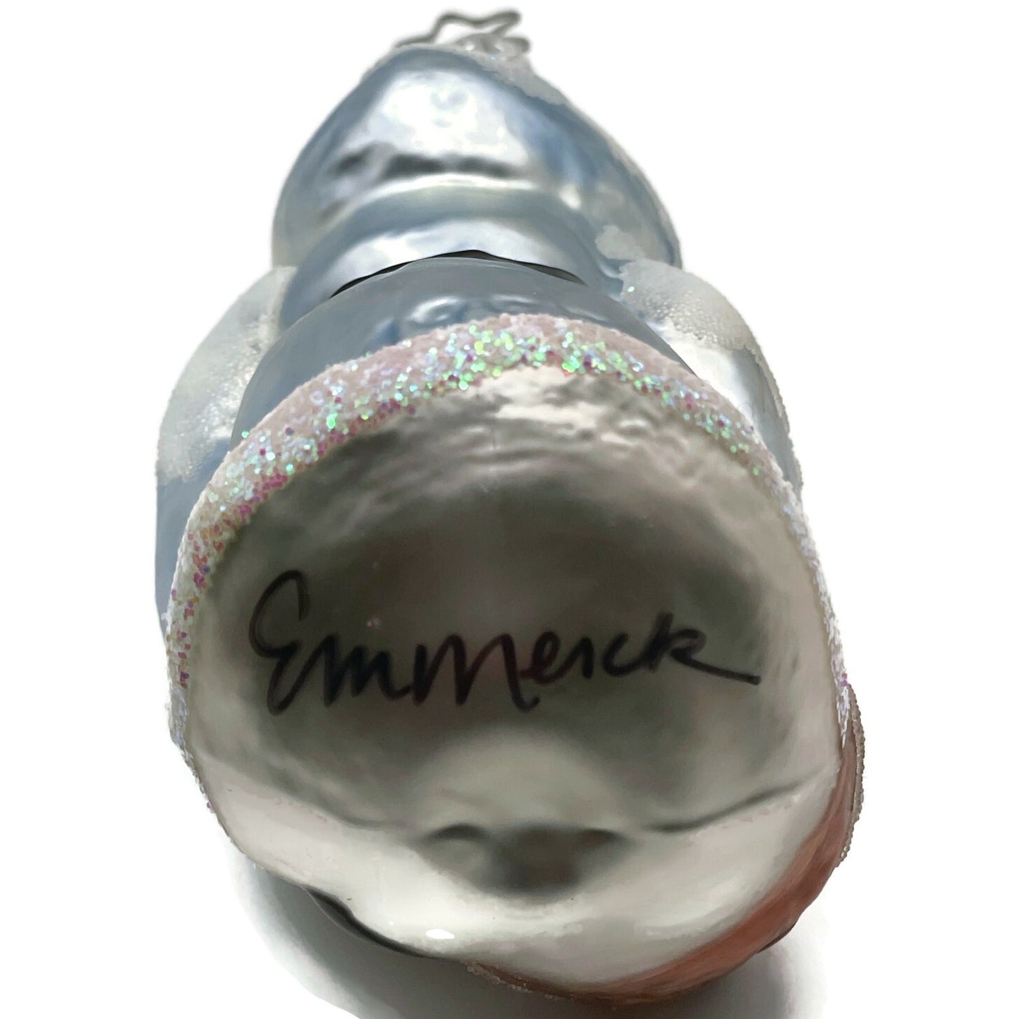 Inge Glass Santa Holding Toy Basket Old World Christmas EM Merck Signed Ornament